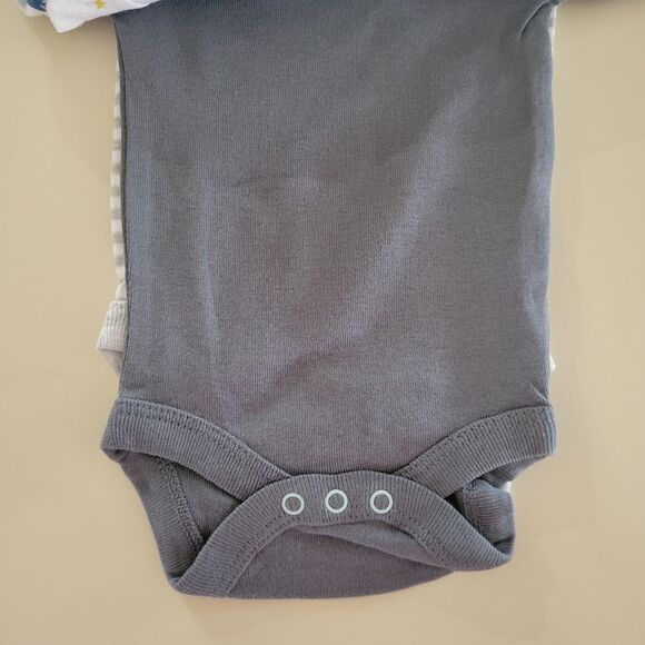 Cloud Island™ Blue Adventure Short Sleeve Bodysuit 4pk Newborn - Picture 5 of 12
